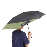 (メンズ、レディース)雨傘 バックプロテクトフォールディング UX004-931-002 ブラックXカーキ