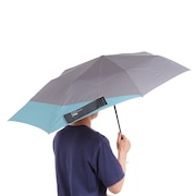 (メンズ、レディース)雨傘 バックプロテクトフォールディング UX004-932-002 グレーXブルー