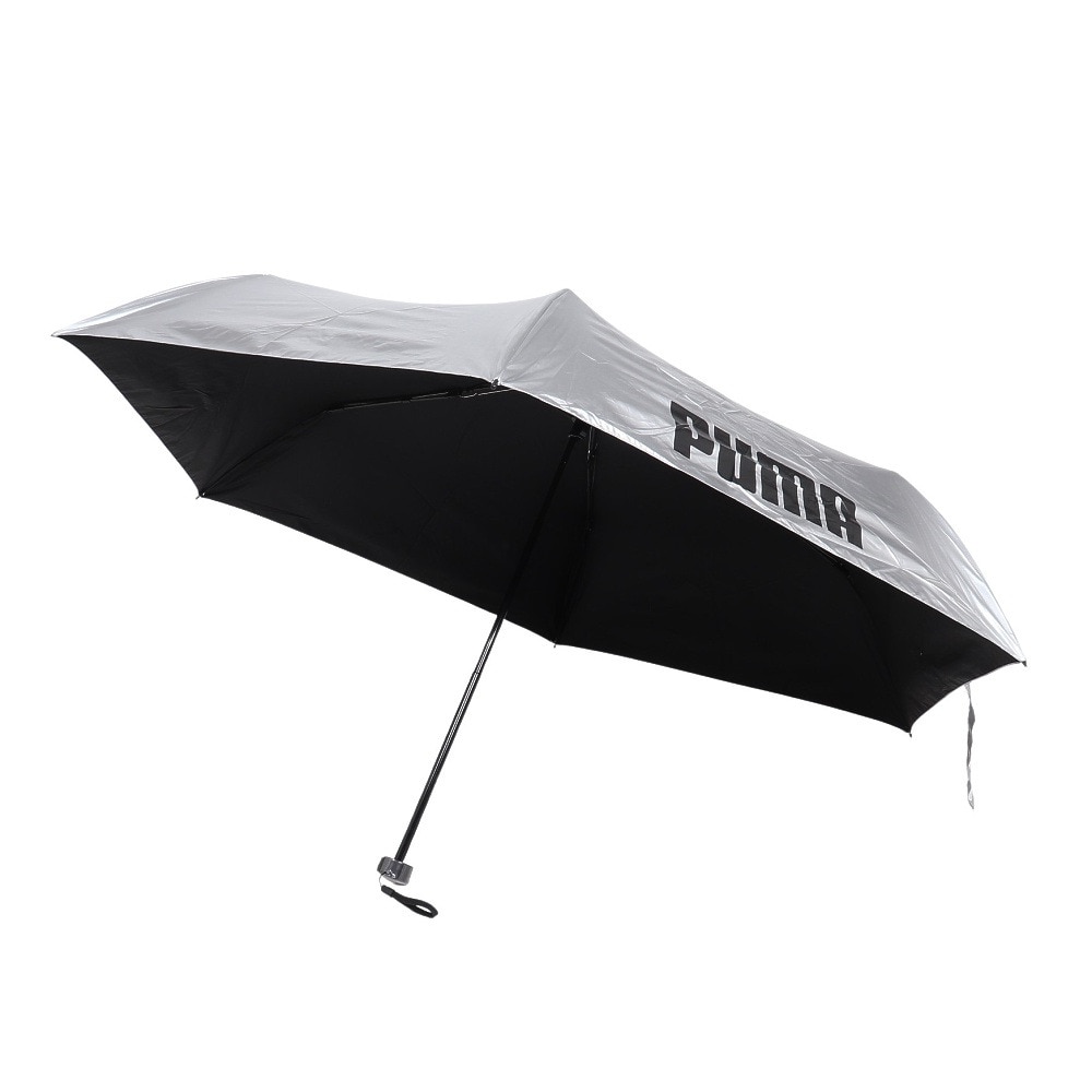 プーマ（PUMA）（メンズ、レディース）晴雨兼用 折りたたみ傘 無地 60cm PBP66MN60 BK シルバー