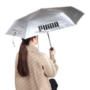 (メンズ、レディース)晴雨兼用 折りたたみ傘 無地 55cm 自動開閉式 PBP66WJ55 BK シルバー