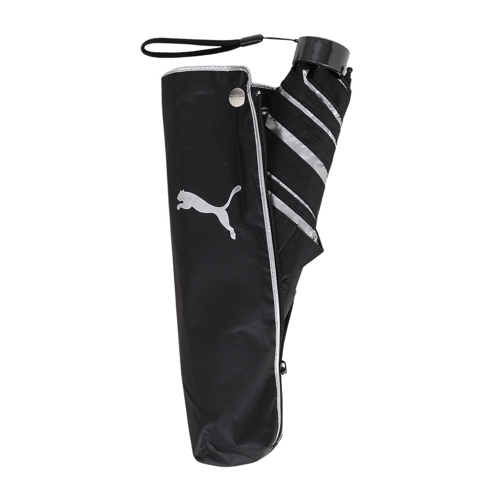 プーマ（PUMA）（メンズ、レディース）晴雨兼用 折りたたみ傘 無地 60cm PBP67MN60 BK 黒