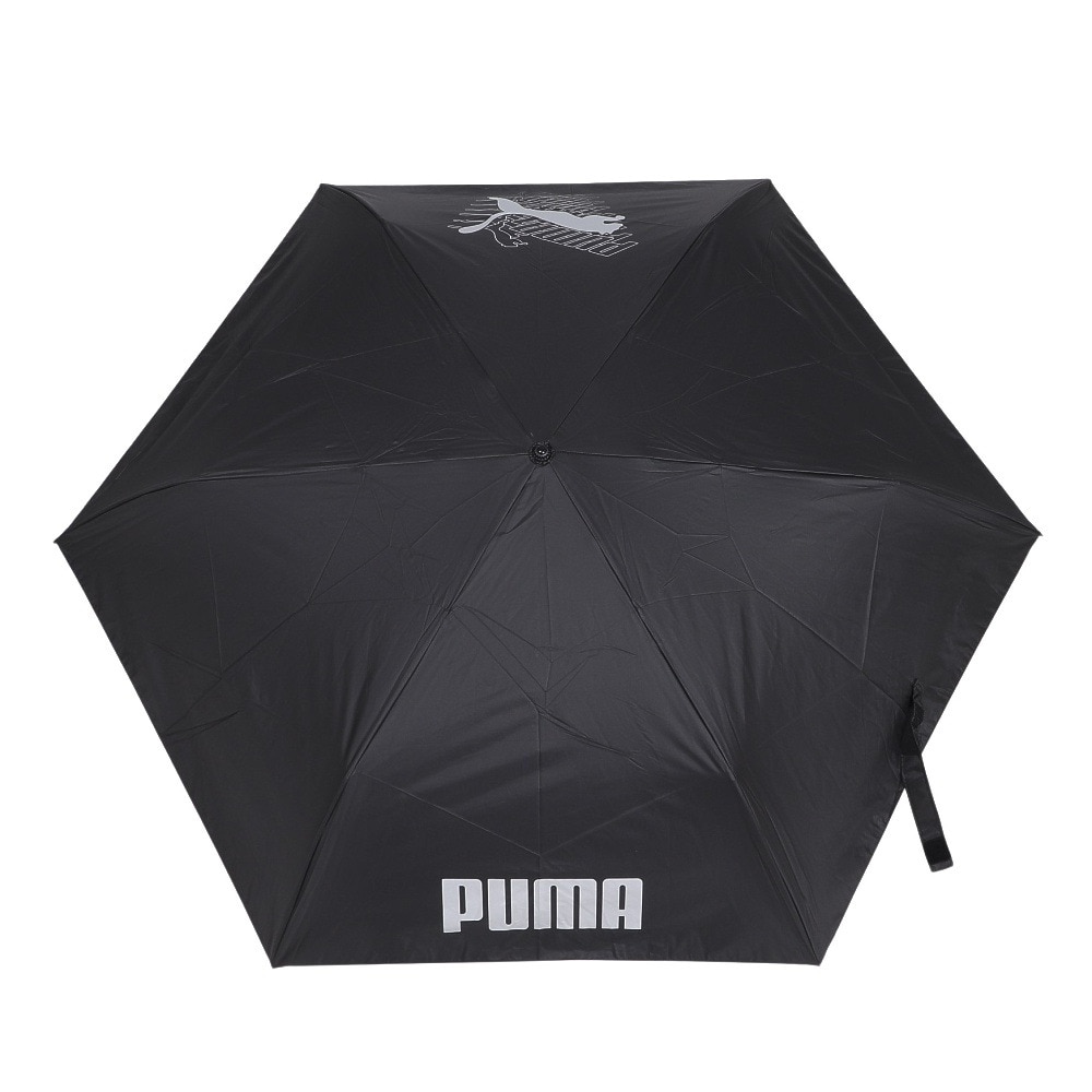 プーマ（PUMA）（メンズ、レディース）大人用折畳み 晴雨兼用 無地 60cm ミニ傘 PBP67MN60 BK