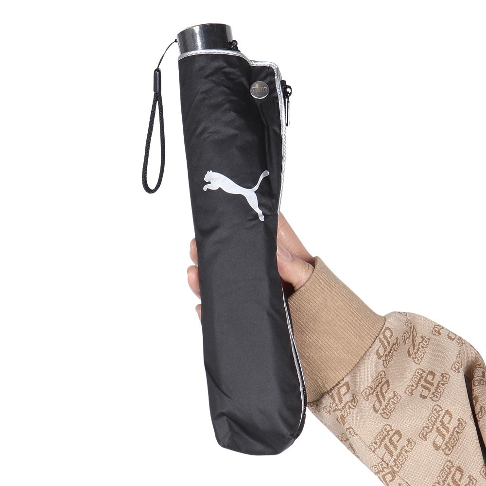 プーマ（PUMA）（メンズ、レディース）晴雨兼用 折りたたみ傘 無地 60cm PBP67MN60 BK 黒