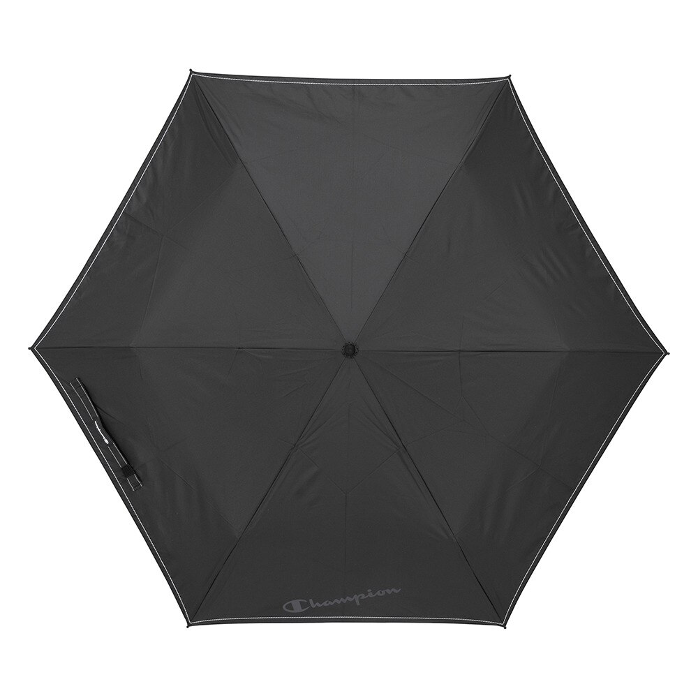 チャンピオン（CHAMPION）（メンズ）雨傘 折りたたみ傘 ステッチ無地 58cm 耐風 CHM69MN58 BK 黒