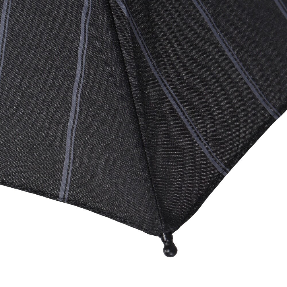 チャンピオン（CHAMPION）（メンズ、レディース）雨傘 折りたたみ傘 ストライプ 耐風 58cm CHM70MN58 BK 黒
