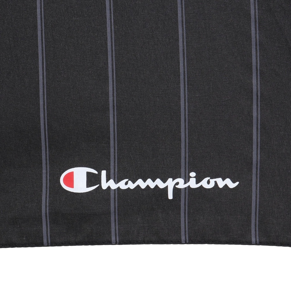 チャンピオン（CHAMPION）（メンズ、レディース）雨傘 折りたたみ傘 ストライプ 耐風 58cm CHM70MN58 BK 黒