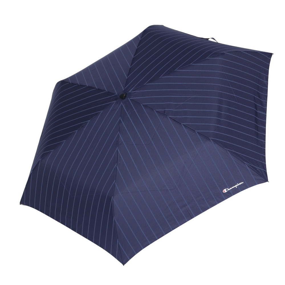 チャンピオン（CHAMPION）（メンズ、レディース）雨傘 折りたたみ傘 ストライプ 耐風 CHM70MN58 NV ネイビー