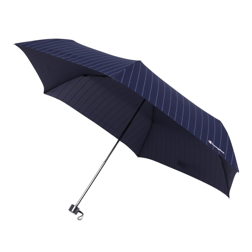 チャンピオン（CHAMPION）（メンズ、レディース）雨傘 折りたたみ傘 ストライプ 耐風 CHM70MN58 NV ネイビー