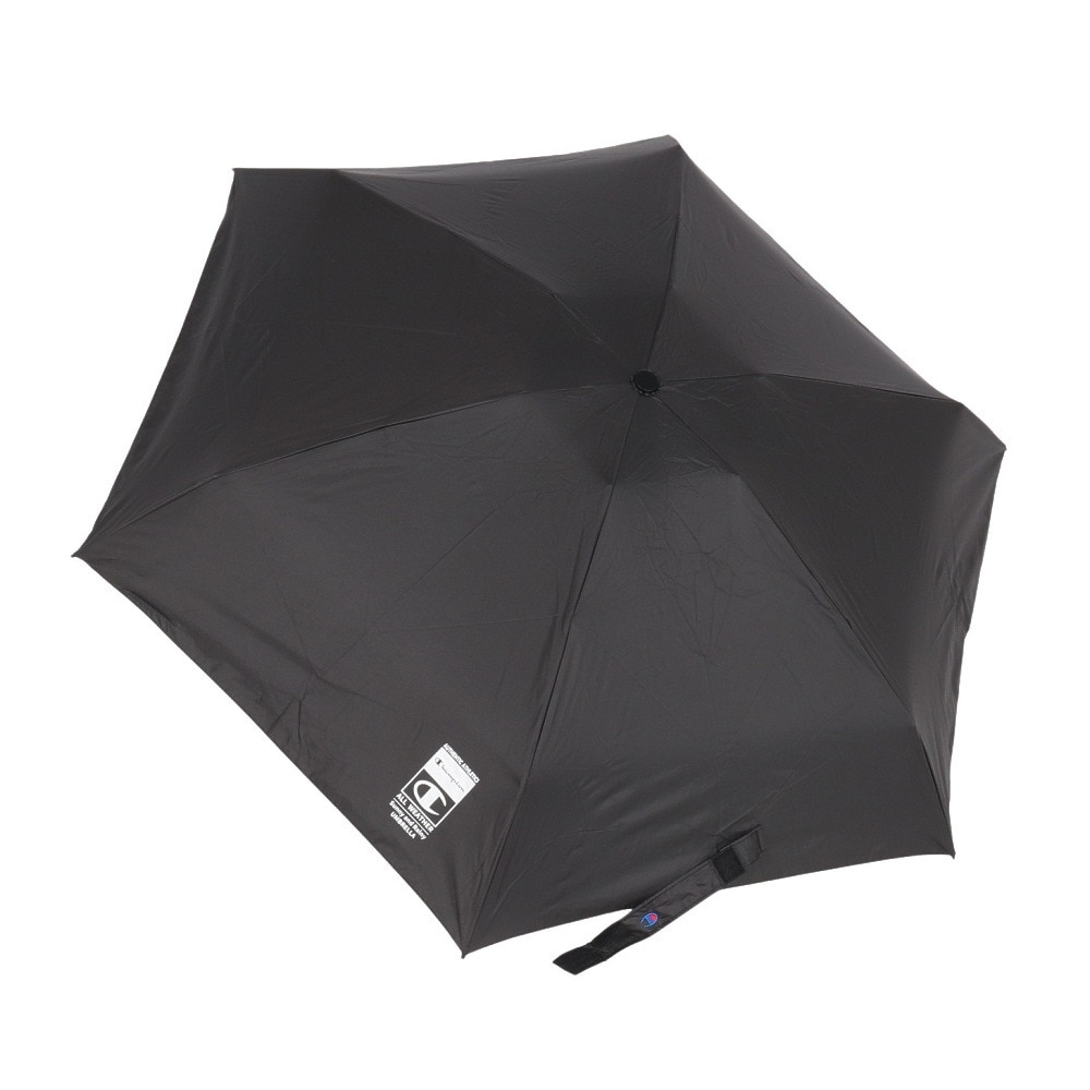 チャンピオン（CHAMPION）（メンズ、レディース）折りたたみ傘 晴雨兼用 5段コンパクト 黒 50cm CHP93MN50 BK UVカット 遮光 日傘 雨傘 