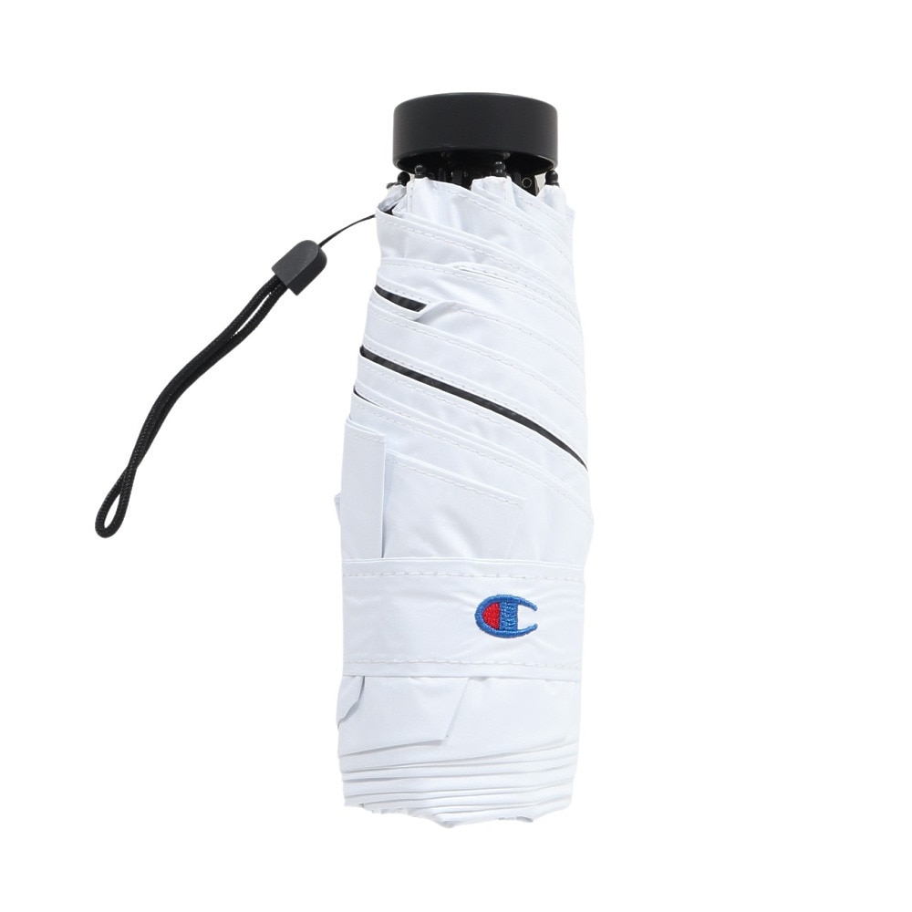 チャンピオン（CHAMPION）（メンズ、レディース）折りたたみ傘 晴雨兼用 5段コンパクト アイボリー 50cm CHP93MN50 IV UVカット 遮光 日傘 雨傘 