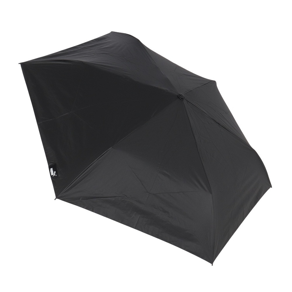 プーマ（PUMA）（メンズ、レディース）折りたたみ傘 晴雨兼用ジャンプ傘 ワンポイント 黒 60cm PBP81MN60 BK UPF50+ UVカット 遮光 軽量 日傘 雨傘