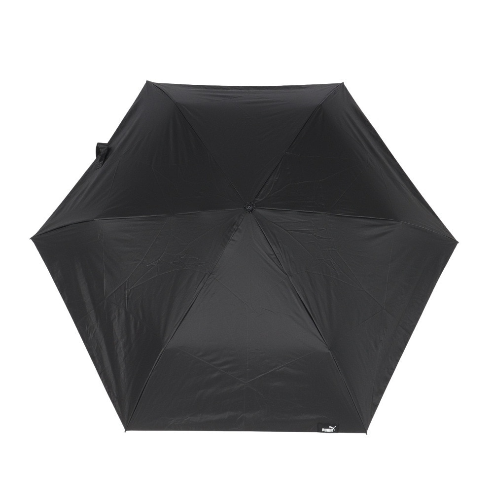 プーマ（PUMA）（メンズ、レディース）折りたたみ傘 晴雨兼用ジャンプ傘 ワンポイント 黒 60cm PBP81MN60 BK UPF50+ UVカット 遮光 軽量 日傘 雨傘