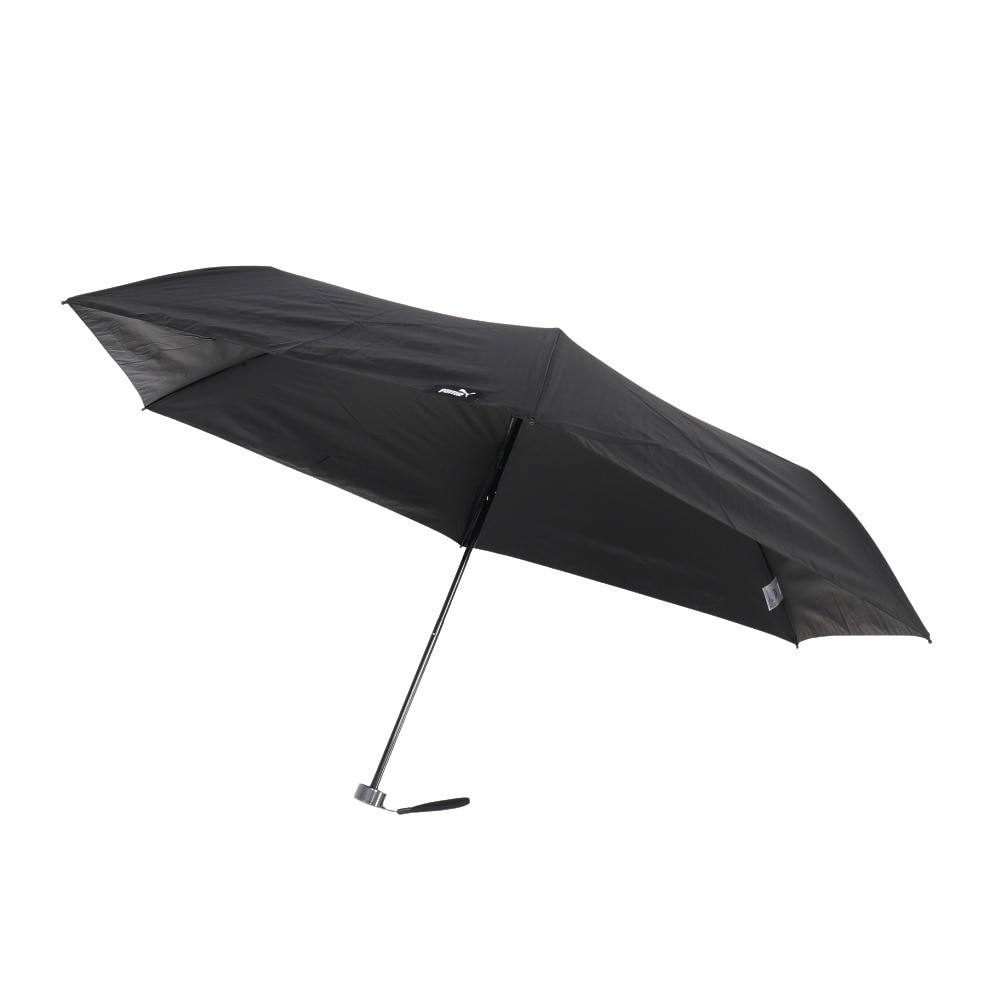 プーマ（PUMA）（メンズ、レディース）折りたたみ傘 晴雨兼用ジャンプ傘 ワンポイント 黒 60cm PBP81MN60 BK UPF50+ UVカット 遮光 軽量 日傘 雨傘