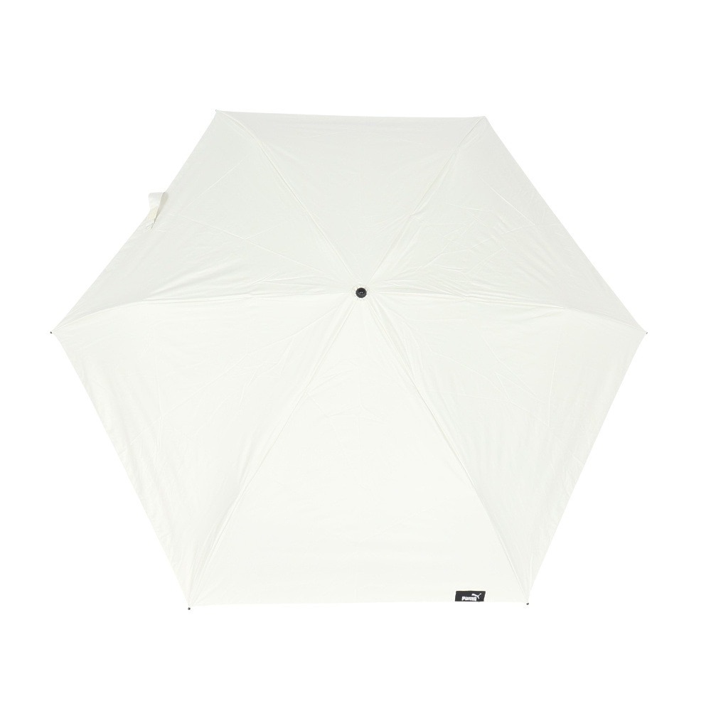 プーマ（PUMA）（メンズ、レディース）折りたたみ傘 晴雨兼用ジャンプ傘 ワンポイント アイボリー 60cm PBP81MN60 IV UPF50+ UVカット 遮光 軽量 日傘 雨傘