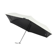 (メンズ、レディース)折りたたみ傘 晴雨兼用ジャンプ傘 ワンポイント アイボリー 60cm PBP81MN60 IV UPF50+ UVカット 遮光 軽量 日傘 雨傘