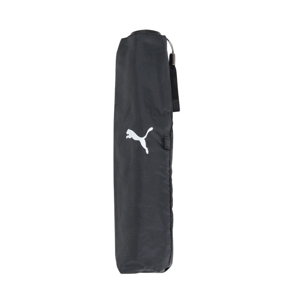 プーマ（PUMA）（メンズ、レディース、キッズ）折りたたみ傘 超軽量 リップ無地 黒 55cm PPL22MN55 BK 三段式 雨傘 折り畳み 傘 持ち運び 