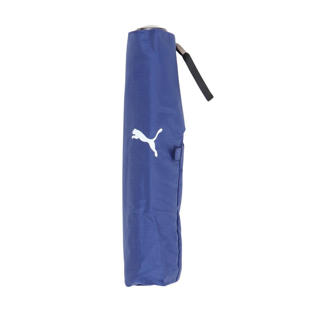 プーマ（PUMA）（メンズ、レディース、キッズ）折りたたみ傘 超軽量 リップ無地 青 55cm PPL22MN55 BL 三段式 雨傘 折り畳み 傘 持ち運び 