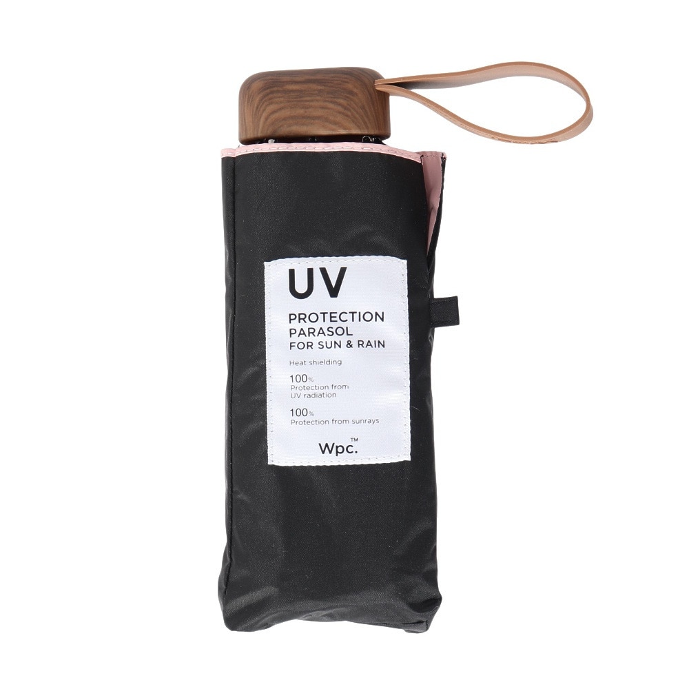 ワールドパーティー（wpc.）（レディース）日傘 折りたたみ 遮光インサイドカラー tiny 50cm 黒 801-12973-102 BK UPF50+ 晴雨兼用 遮熱 遮光 撥水