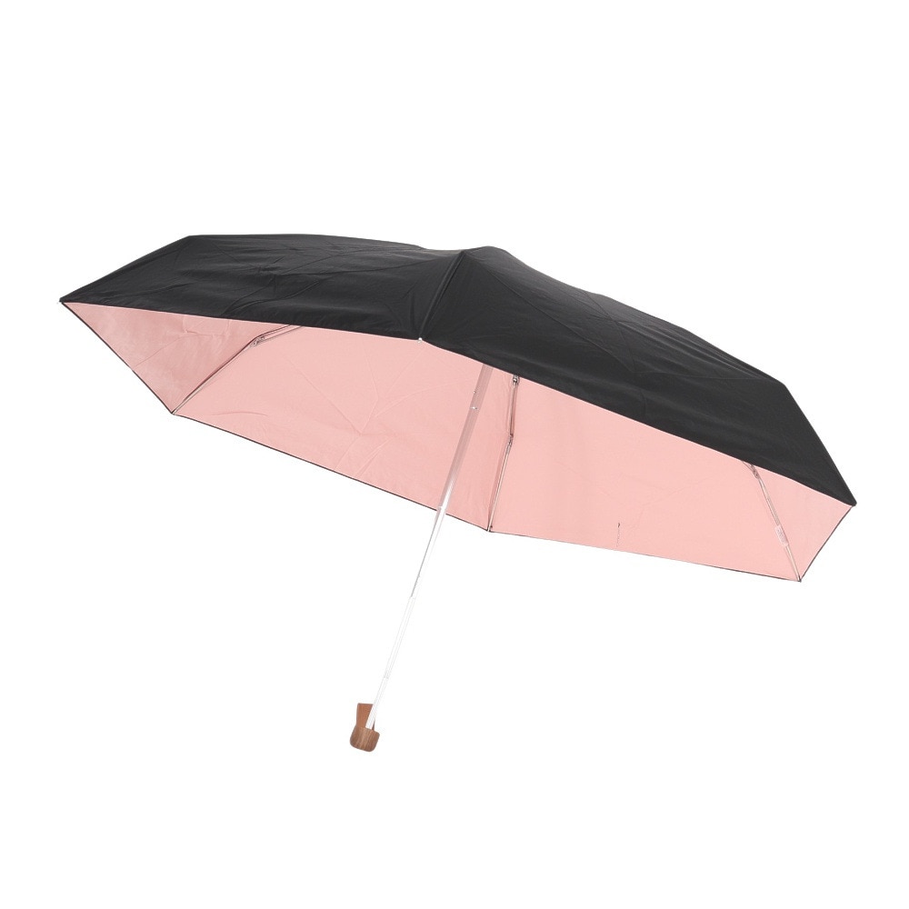 ワールドパーティー（wpc.）（レディース）日傘 折りたたみ 遮光インサイドカラー tiny 50cm 黒 801-12973-102 BK UPF50+ 晴雨兼用 遮熱 遮光 撥水