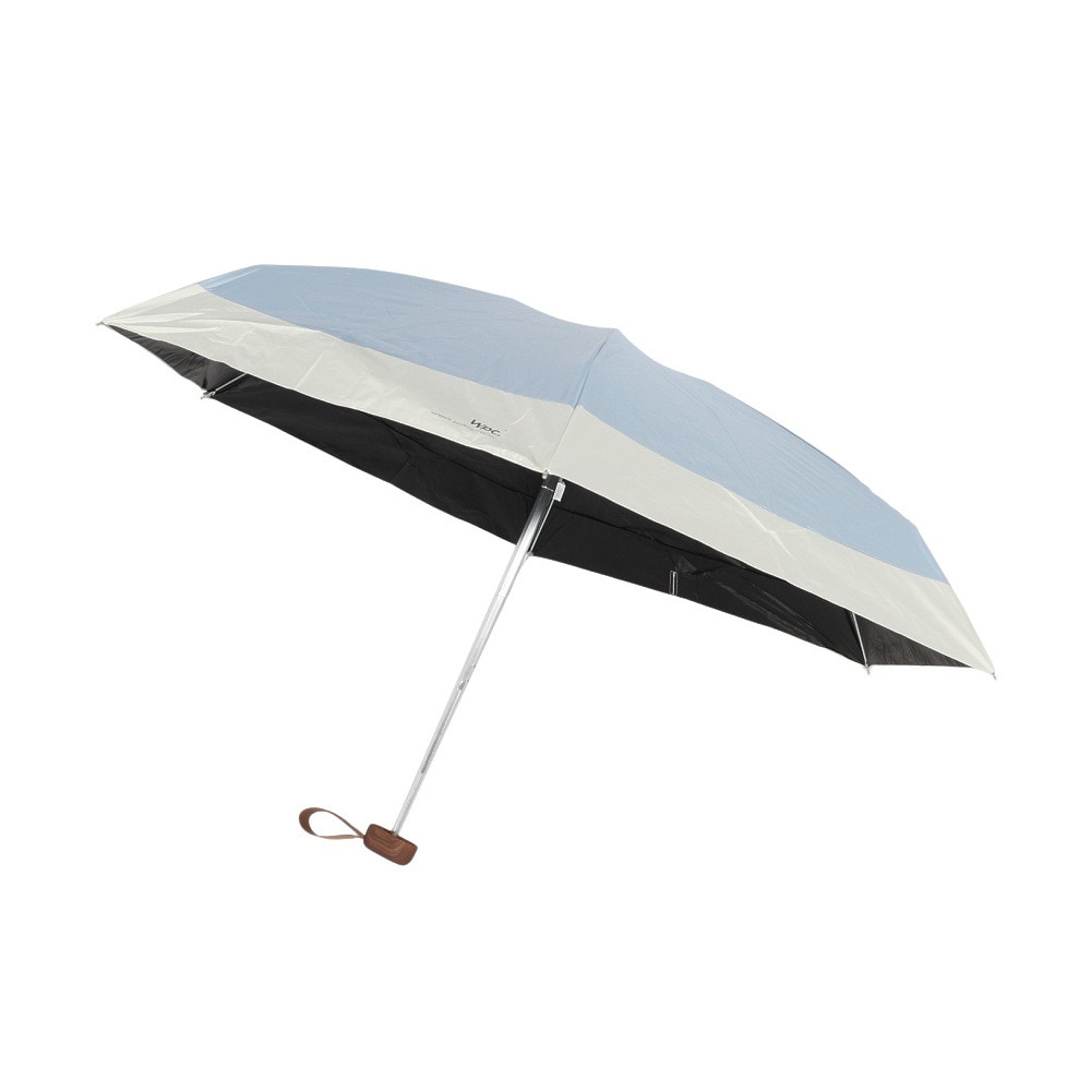 ワールドパーティー（wpc.）（レディース）日傘 折りたたみ 遮光切り継ぎタイニー 47cm サックス 801-16702-102 SX UPF50+ 晴雨兼用 遮熱 遮光 