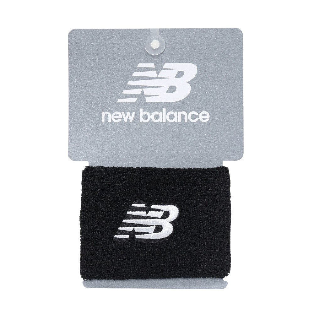ニューバランス（new balance）（メンズ、レディース、キッズ）リストバンド パフォーマンス 黒 LAM55663BK 手首 汗止め ランニング ジム ジョギング テニス 