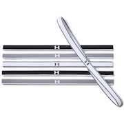 (メンズ、レディース)ミニヘッドバンド(6個セット) 1286016 Black/Steel/White