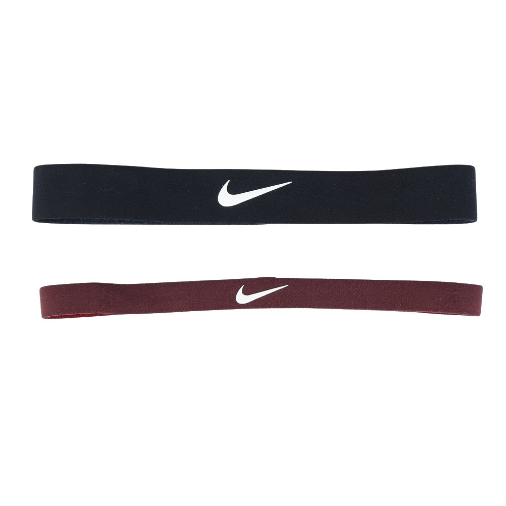 ナイキ（NIKE）（メンズ、レディース）フレックス ヘッドバンド 2組 BN2077-053 ブラック ワインレッド