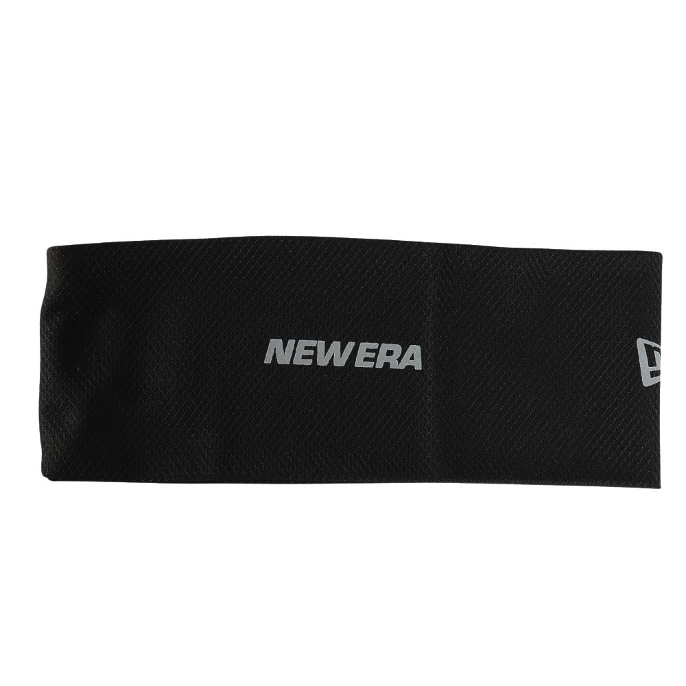 ニューエラ（NEW ERA）（メンズ、レディース）ヘアバンド リフレクターロゴ 黒 14393698 スポーツ 運動トレーニング 部活 手洗い UVカット 吸汗速乾 軽量