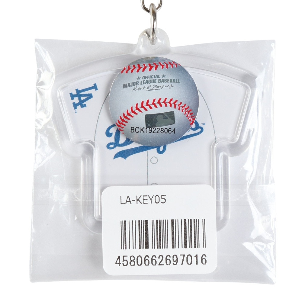 エムエルビー（MLB）（メンズ、レディース、キッズ）ユニフォーム型キーホルダー ドジャース メジャー LA-KEY05 白