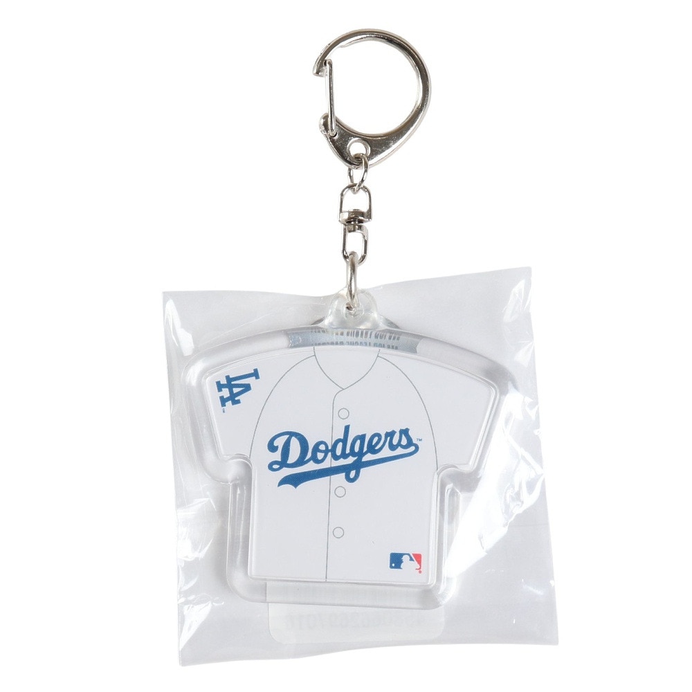 エムエルビー（MLB）（メンズ、レディース、キッズ）ユニフォーム型キーホルダー ドジャース メジャー LA-KEY05 白