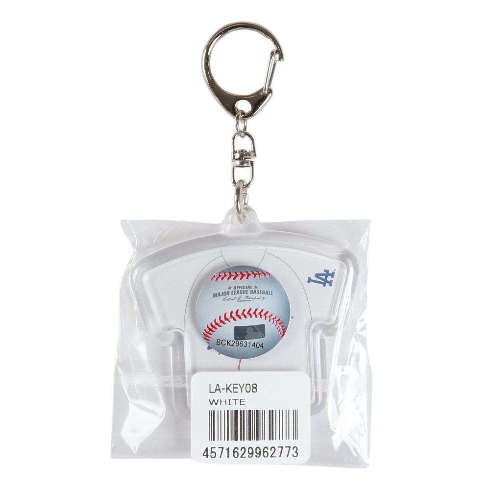 エムエルビー（MLB）（メンズ、レディース、キッズ）ユニフォーム型キーホルダー ドジャース メジャー LA-KEY08 WHITE 白