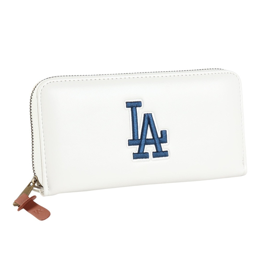エムエルビー（MLB）（メンズ、レディース）MLB PU 刺繍 長財布 ロサンゼルス ドジャース LA-WLT33 白