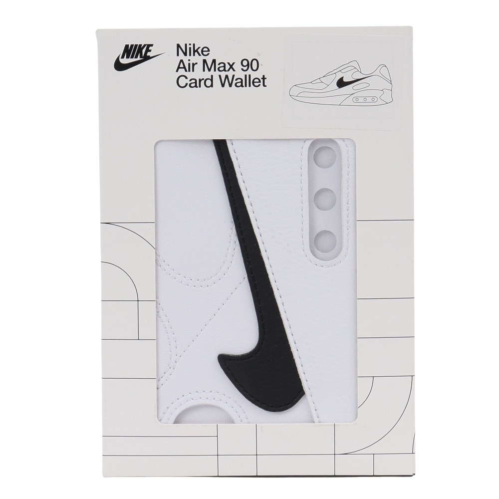 ナイキ（NIKE）（メンズ、レディース、キッズ）カードケース アイコン エアマックス90 カードウォレット 白×黒 NW0002-102 ミニウォレット マネークリップ