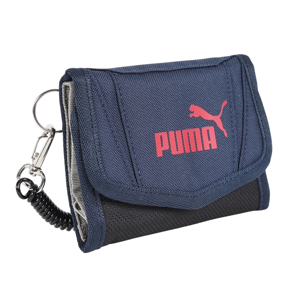 プーマ（PUMA）（キッズ）財布 ジュニア アクティブ ウォレット 紺 07903510 三つ折り 小銭入れ 子供