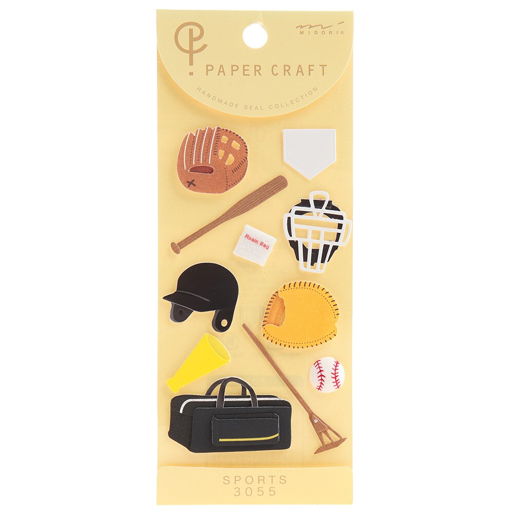  PAPER CRAFT シール M 野球 83055