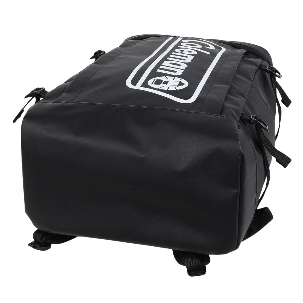 コールマン（Coleman）（メンズ、レディース）リュック バックパック シールド 30 ビックロゴ 黒 35L BK/WT 2221275 デイバッグ ボックスバッグ 防水