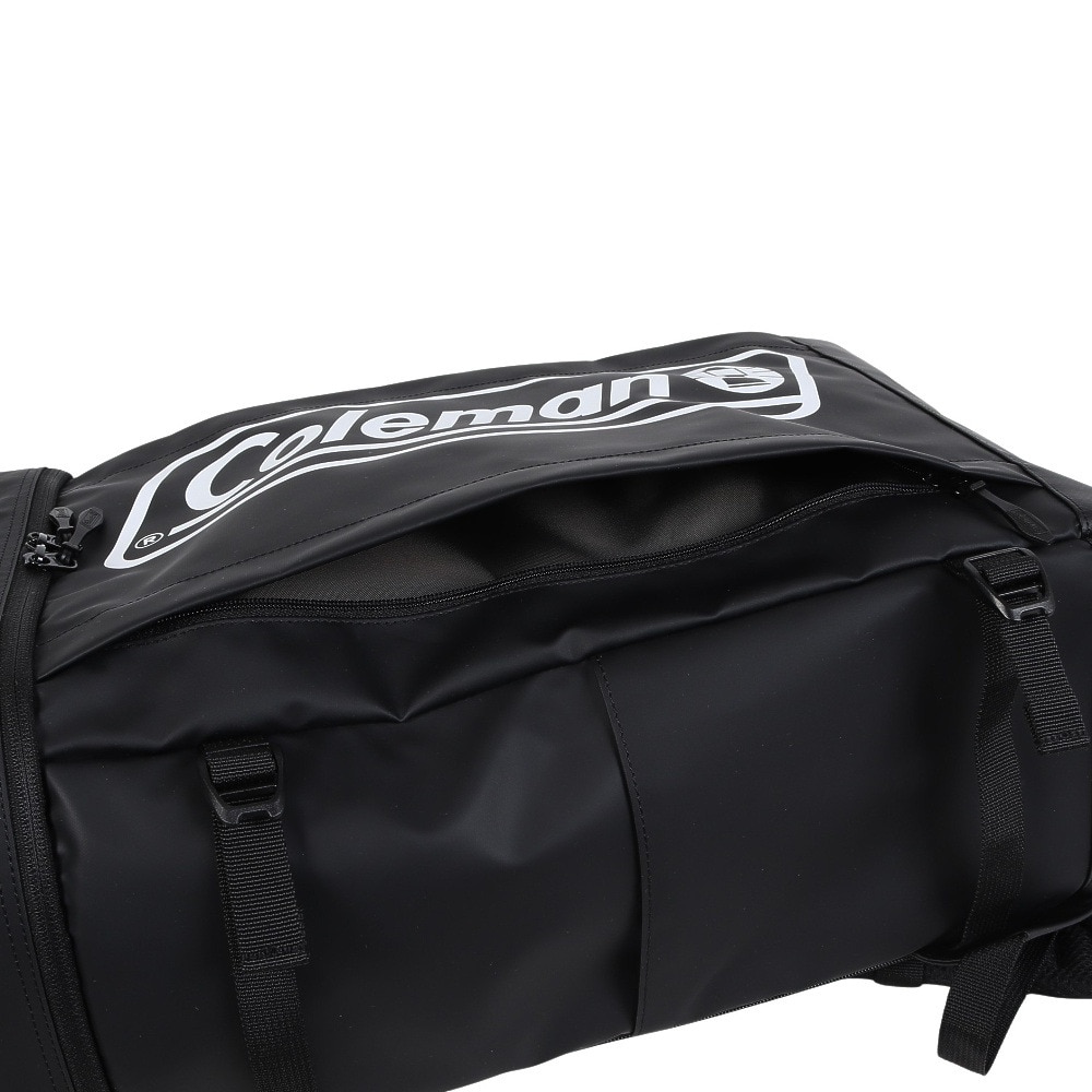 コールマン（Coleman）（メンズ、レディース）リュック バックパック シールド 30 ビックロゴ 黒 35L BK/WT 2221275 デイバッグ ボックスバッグ 防水