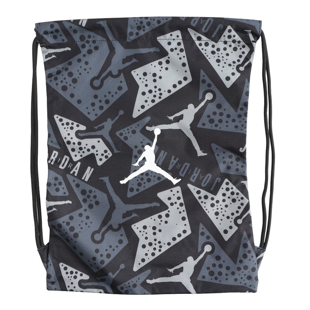 ジョーダン（JORDAN）（メンズ、レディース、キッズ）ジムサック コア グレー 総柄 9A0745-KG5 ナップザック ジムバッグ 軽量