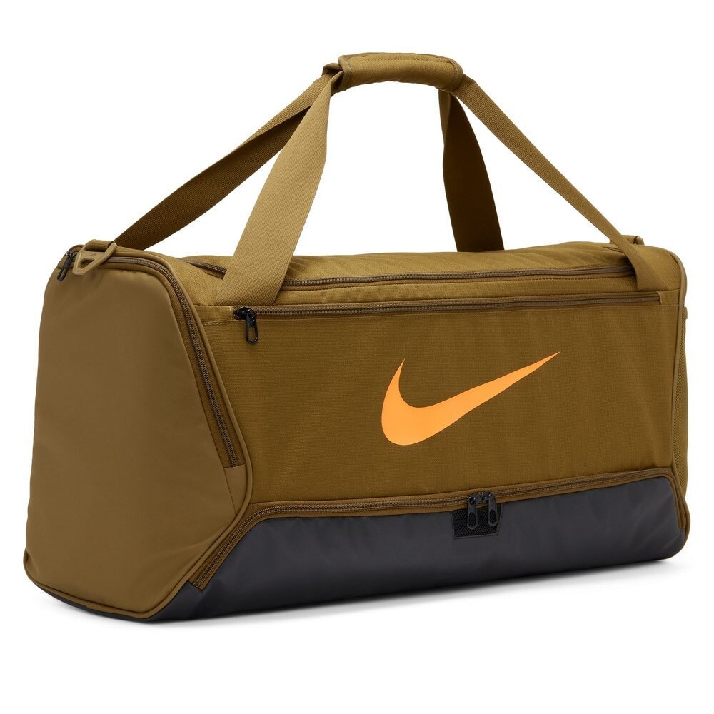 ナイキ（NIKE）（メンズ、レディース）ブラジリア ダッフル M 9.5 60L オリーブブラック ボストンバッグ ダッフルバッグ DH7710-368