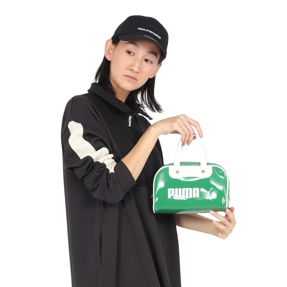 プーマ（PUMA）（メンズ、レディース、キッズ）ハンドバッグ CLASSICS MINI グリップ 小型ボストンバッグ 緑 2.5L 09106302 ミニバッグ 手持ち 手提げ