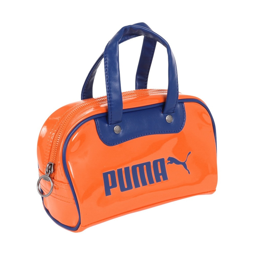プーマ（PUMA）（メンズ、レディース、キッズ）ハンドバッグ CLASSICS MINI グリップ 小型ボストンバッグ オレンジ 2.5L 09106303 ミニバッグ 手持ち 手提げ