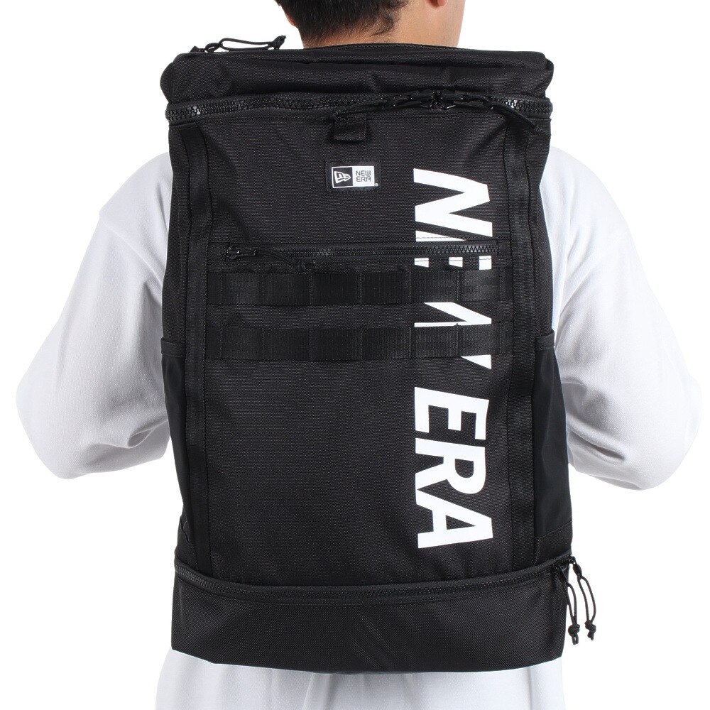 ニューエラ（NEW ERA）（メンズ、レディース）リュック ボックスパック ラージ 46L プリントロゴ バックパック 12674103 ブラック
