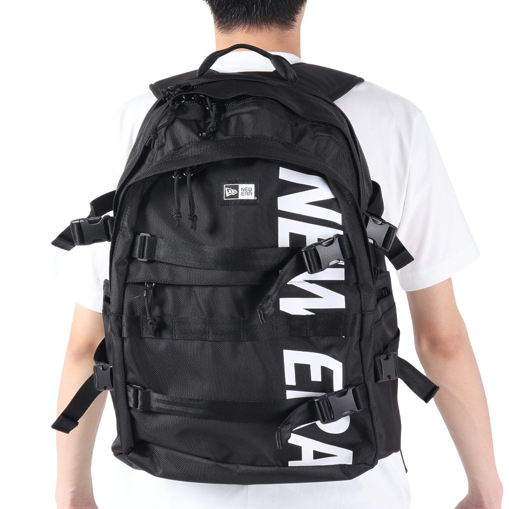 ニューエラ（NEW ERA）（メンズ、レディース、キッズ）リュック キャリアパック 35L プリントロゴ バックパック 11783327 ブラック  ホワイト