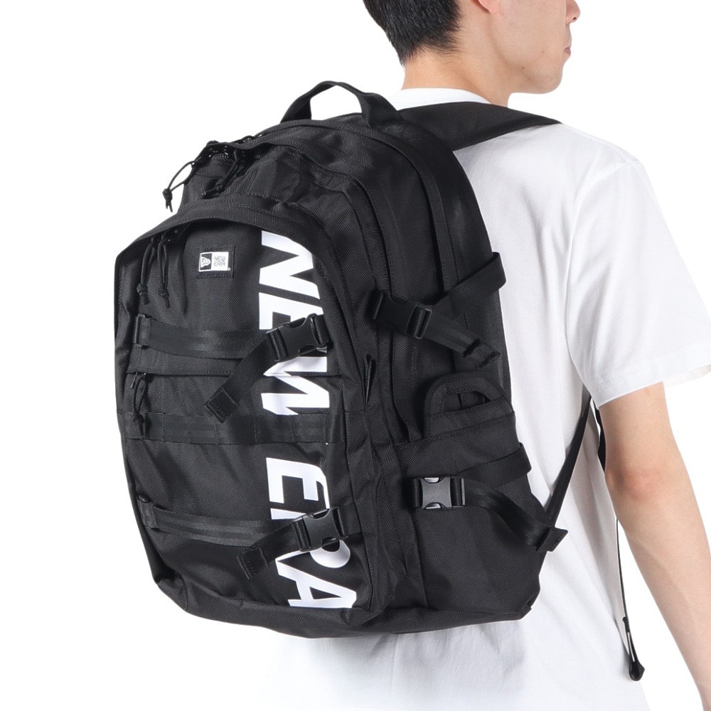 ニューエラ（NEW ERA）（メンズ、レディース、キッズ）リュック キャリアパック 35L プリントロゴ バックパック 11783327 ブラック  ホワイト