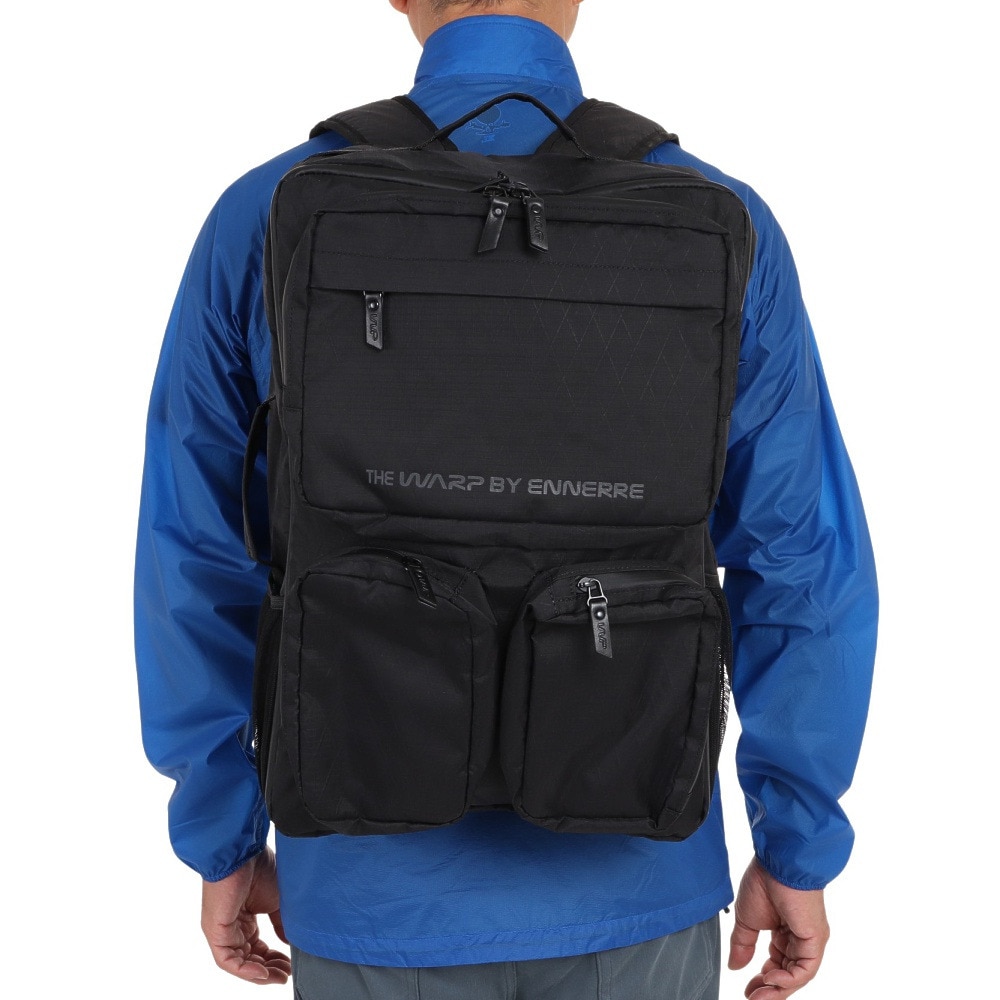 ザ・ワープ・バイ・エネーレ（The Warp By Ennerre）（メンズ）SQUARE BACKPACK 30L WB3MGA51 BLK リュック 防水 撥水