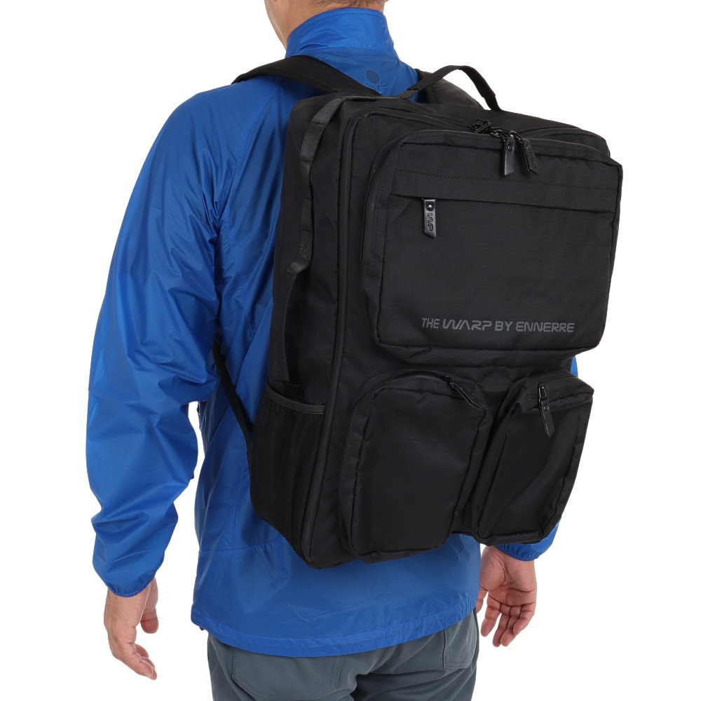 ザ・ワープ・バイ・エネーレ（The Warp By Ennerre）（メンズ）SQUARE BACKPACK 30L WB3MGA51 BLK リュック 防水 撥水