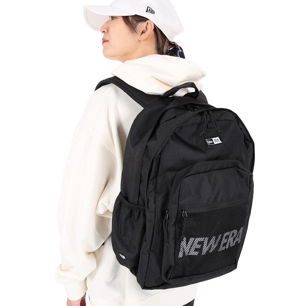 ニューエラ（NEW ERA）（メンズ、レディース）キャンパスパック 35L プリントロゴ ブラック × ホワイト NE 13517772