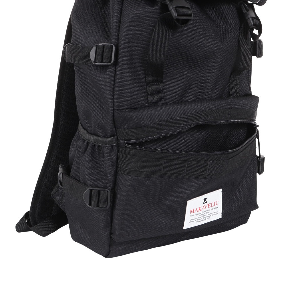 マキャベリック（MAKAVELIC）（メンズ、レディース）DOUBLE BELT ADMIX デイパック リュックサック 312410101BLK 19L 黒