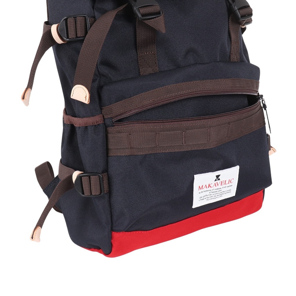 マキャベリック（MAKAVELIC）（メンズ、レディース）DOUBLE BELT ADMIX デイパック リュックサック 312410101NAVY 19L ネイビー
