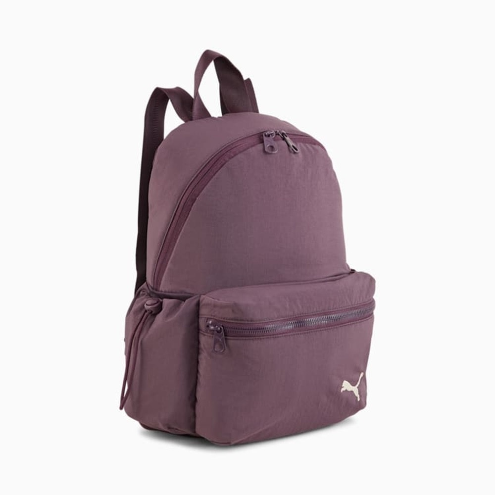 プーマ（PUMA）（レディース）リュック コア ハー バックパック 12L バーガンディ 09028305 ポケット付き 小さめ デイバッグ リュックサック 紫 パープル